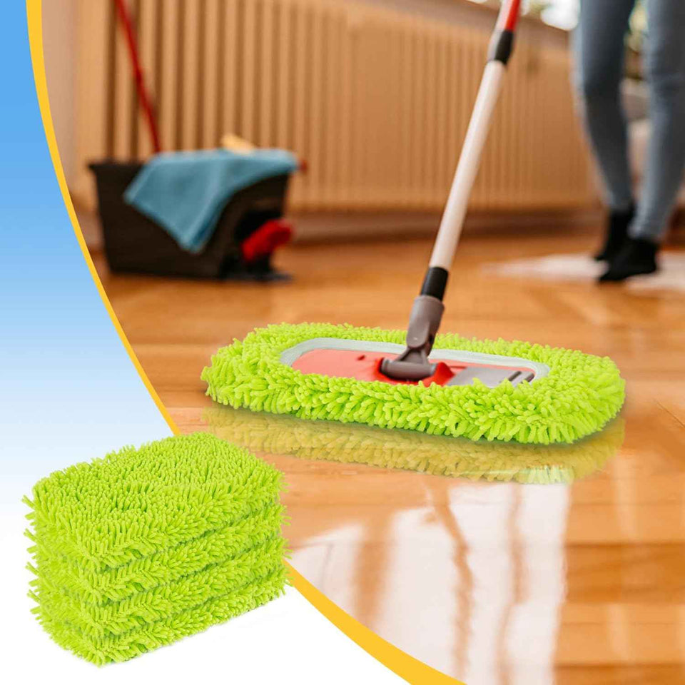 swiffer compatible microfiber wet mop pads for hardwood floor cleaning replacement refills 4pcs