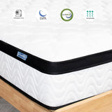 Queen Mattress 12 Inch | Hybrid Mattresses Queen Size in a Box | Medium Firm Memory Foam and Individual Pocket Springs | Fiberglass Free Bed Mattres | Breathable | CertiPUR-US