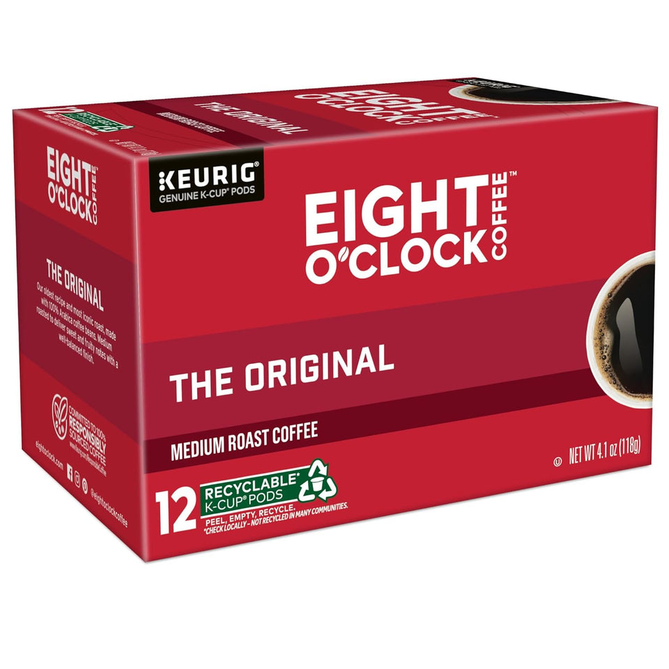 eight o'clock coffee the original, medium roast, keurig k-cup pods, 72 count, kosher