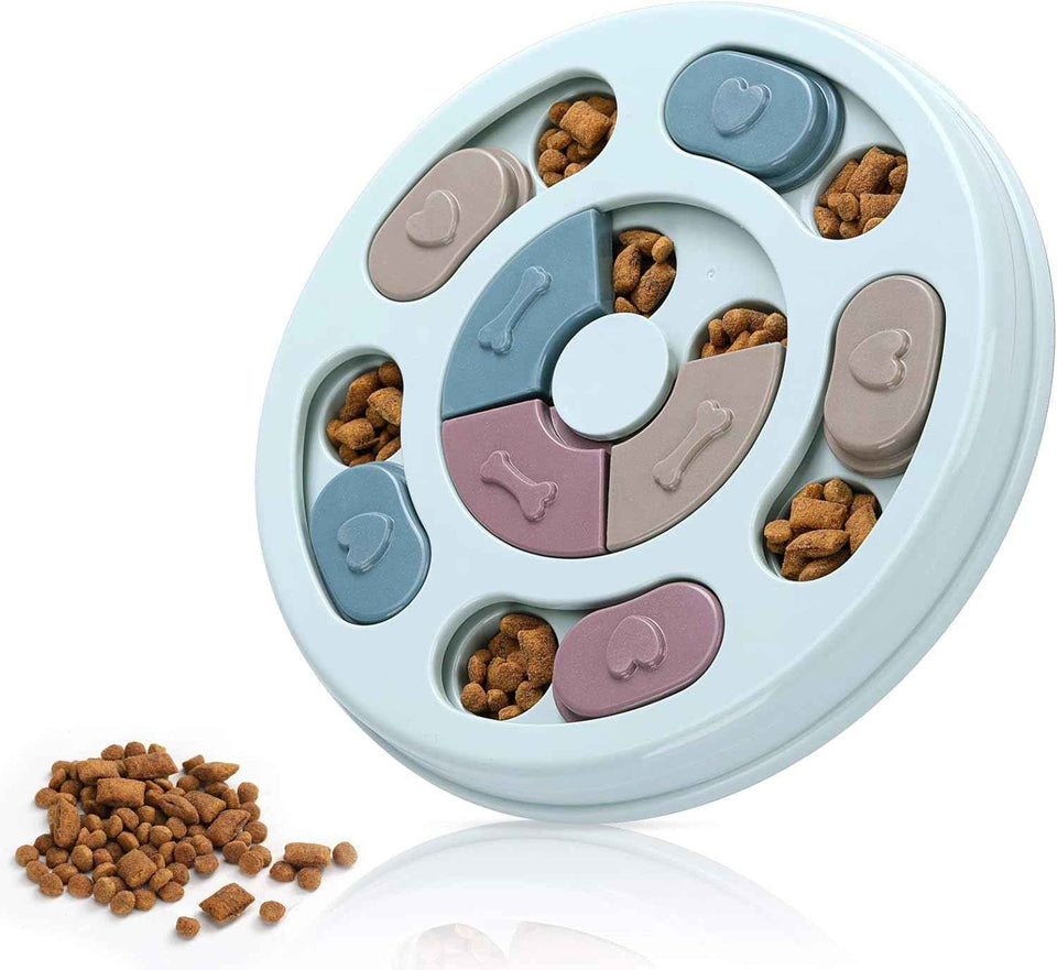 DR CATCH Dog Puzzle,Dogs Food Toys for IQ Training & Mental Enrichment,Dog Treat Puzzle(Blue)