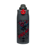 Zak Designs Marvel Spider-Man Sage Kids Water Bottle For School or Travel, 19oz Stainless Steel Water Bottle With Straw, Handle, and Leak-Proof, Pop-Up Spout Cover (Miles Morales)