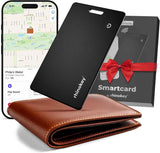 Wallet Tracker Card Works with Apple Find My (iOS Only) Slim 0.07in Rechargeable IP68 Waterproof Tracker Item Finder AirTag Card with Keychain Hole Mens Valentines Gifts