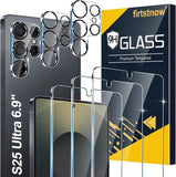 samsung galaxy s25 ultra tempered glass screen protectors 3 pack + 3 pack camera lens protector