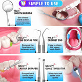 G.CATACC Dental Tools, Dental Pick Teeth Cleaning Tools, Plaque Remover, Professional Stainless Steel Tooth Scraper