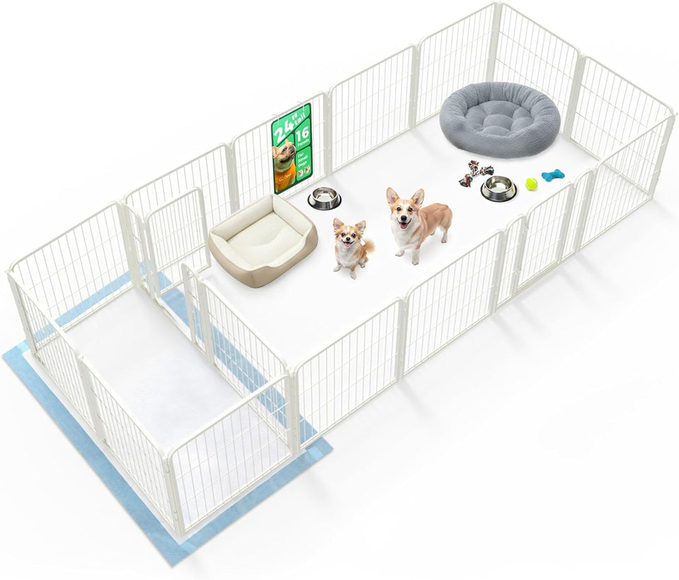 fxw homeplus unleashed 24 inch 6 panels dog pen black patented