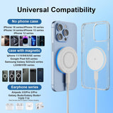 MagSafe Charger 2 Pack 15W Magnetic Wireless Charger Fast Charging Pad Compatible with iPhone 17/16/15/14/13/12 Series & AirPods 3/2/Pro Magnetic MagSafe Charging Pad with Dual Ports - Rayz Mart