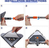 79 Inches Long Handle Wall Cleaner Mop by Wall Washer Cleaner Tool for Walls Ceiling Fans Dust Baseboard Floors Clean