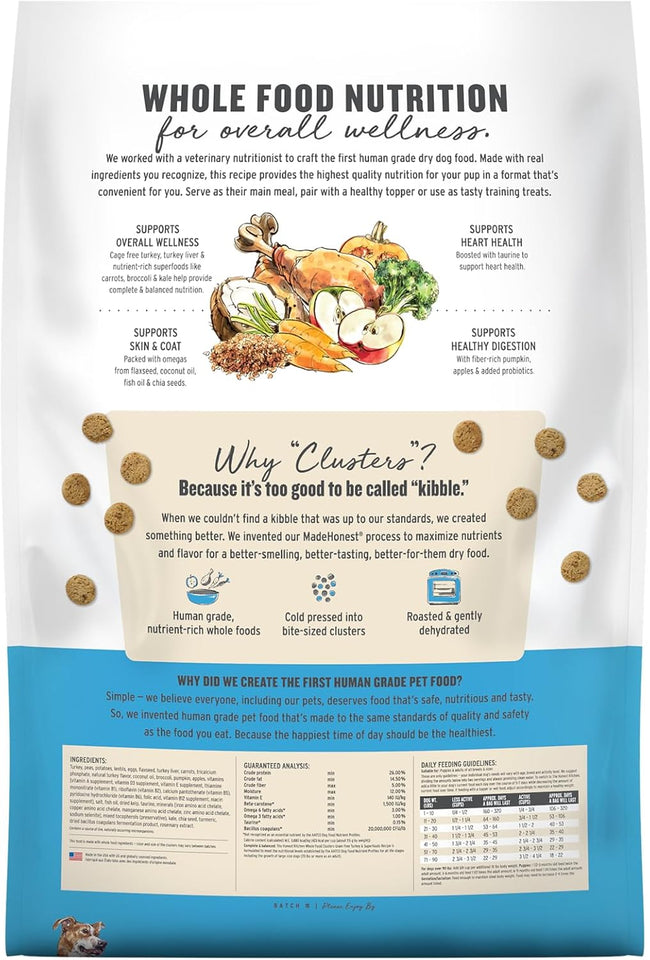 honest kitchen whole food clusters grain free turkey dry dog food 20 lb bag