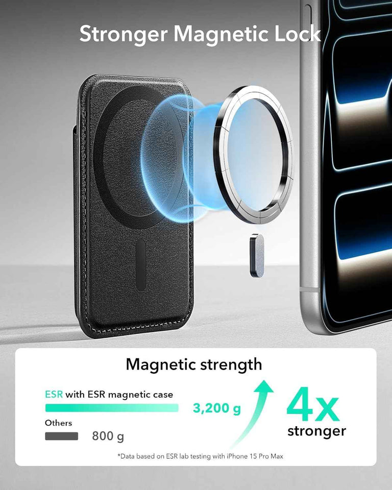 esr mag safe wallet for iphone 17/16/15/14/13/12 & samsung - 5-card holder with rfid blocking