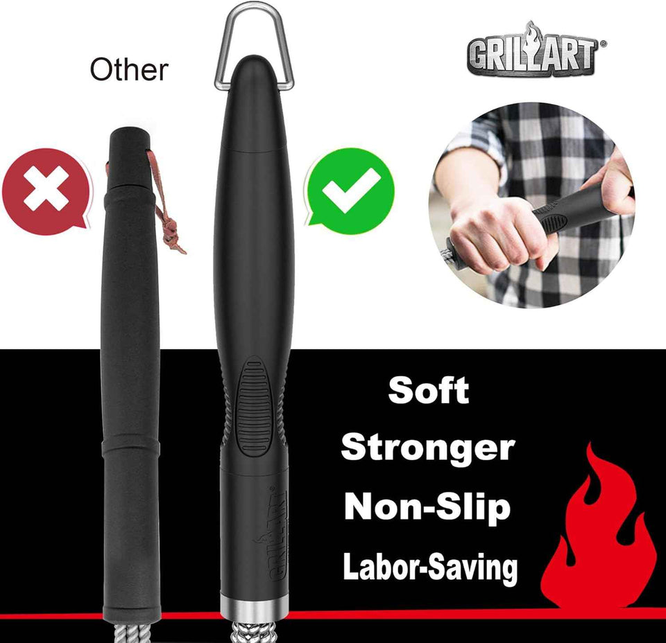 GRILLART Grill Brush and Scraper, Extra Strong BBQ Cleaner Accessories for Gas/Charcoal Grilling Grates