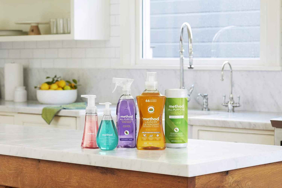 Method All-Purpose Cleaner Spray, Pink Grapefruit, Plant-Based Formula for Counters, Tiles, and More