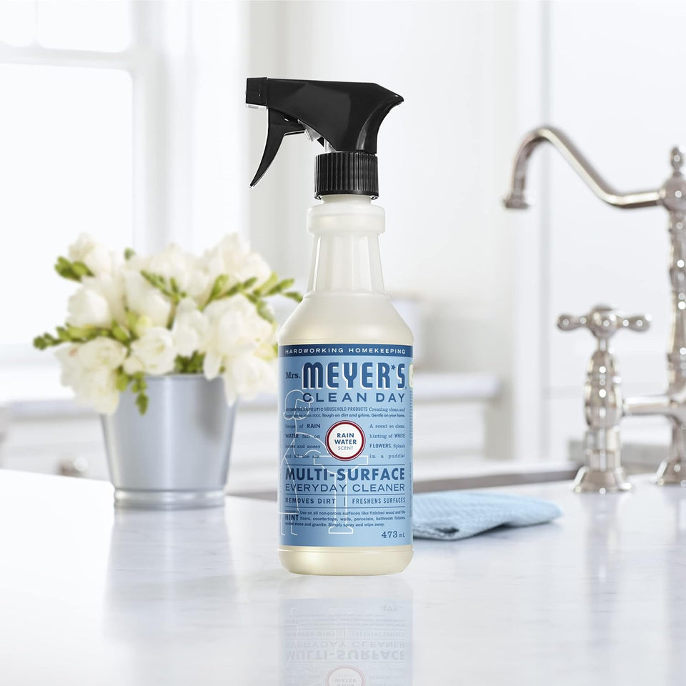 MRS. MEYER'S CLEAN DAY Multi-Surfaace Everyday Cleaner, Rain Water Scent, 16 Ounce Bottle