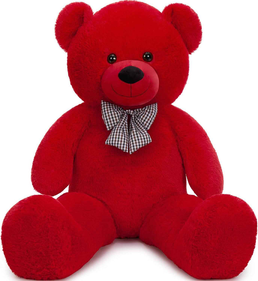 MaoGoLan Giant Teddy Bear 4 Feet,Adorable and Cuddly Big Bear Stuffed Animal 47", Classic Teddy Bear Plush Gift Decoration for Baby Shower,Party,Birthday,Valentines Day,Tan