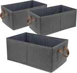 Large Capacity Foldable Closet Organizer Storage Bins 3-Piece Clothing and Toy Organizer System