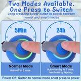 Baborui automatic interactive cat toy ball for small/medium/large cats with 3 tails, 2 speeds, rechargeable blue