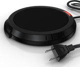 Candle Warmer Plate Safely Releases Scents Without a Flame- Used as Candle Jar Warmer, Candle Melter, Coffee Warmer, Mug Warmer, Cup Warmer in Your Home & Office (Black)