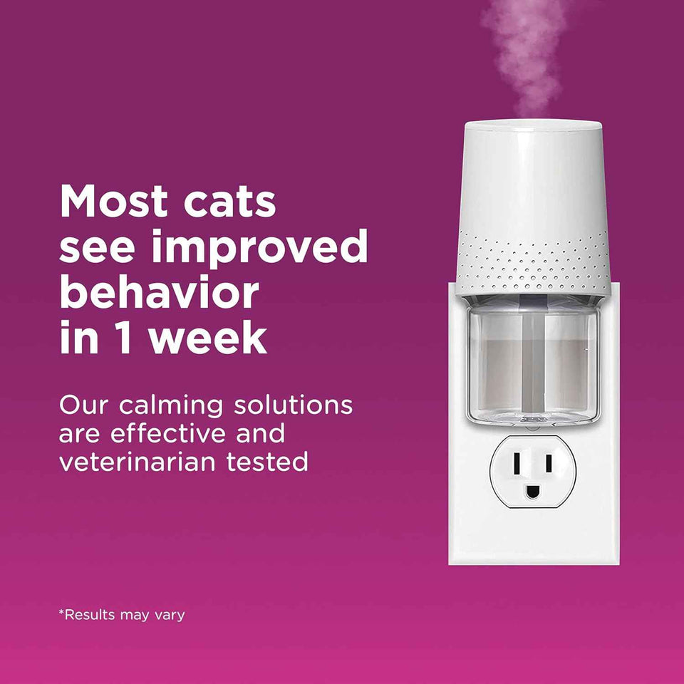 comfort zone multi-cat calming diffuser refill 6 pack fragrance-free 30-day refills for multi-cat anxiety stress