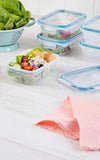 Snapware Total Solution 5-Pack (3-Cup) Plastic Food Storage Containers Set, Leakproof & Airtight Locking Lids Rectangular Tupperware, Non-Toxic BPA-Free Lids, Microwave Dishwasher Freezer Safe
