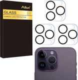 ailun 3 pack tempered glass lens protector for iphone 16 pro, 14 pro, and max models, 9h hardness, anti-scratch, case friendly