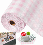 Beautysaid Shelf and Drawer Liner for Kitchen Cabinet, Non Adhesive Non Slip Shelf Paper Waterproof Washable Thickened for Dresser Pantry Shelve Bathroom Protector Liner(White,12 in x 10 FT)