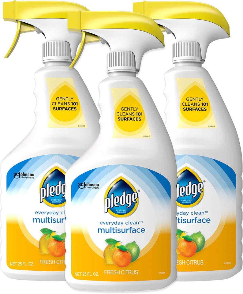 Pledge Everyday Clean Multisurface Cleaner Spray for Hard Surfaces, 25oz (Pack of 3)
