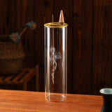 Ceremony Incense Holder, Wooden Incense Holder for Sticks with Glass Ash Catcher, Anti-ash Incense Burner with 20 Incense Sticks and a Ash Brush for Meditation Yoga Spa Room Decor