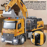 oanmyjjo children's die-cast metal excavator model with sound and light for boys 3-5 years