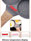 HUPECHAM 4-Cup Nonstick Egg Pan with Granite Coating for Gas Stove and Induction Cooktop