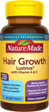 Nature Made Hair Growth Softgels, Clinically Studied Lustriva + Biotin, Vitamin C & A, Hair Growth Vitamins - Support Healthy Hair as You Age, 30 Softgels, 30 Day Supply