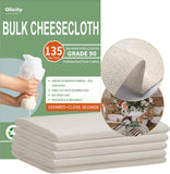 Organic Cheese Cloths, GOTS Certified, Grade 100, 36x36Inch, Reusable Cheese Cloth with Closed Edges Fabric Fine Mesh Cloth, Unbleached Cotton Muslin Cheesecloth for Straining,Cooking,Crafts - 9 Sq.Ft
