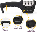 4-in-1 Kitchen Knife Sharpener and Cut-Resistant Glove Set by Kitchellence for Safe and Healthy Cooking