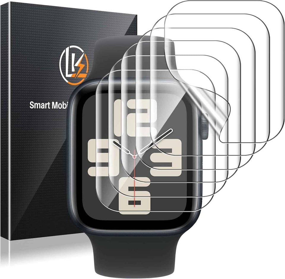 LK 6 Pack for Apple Watch Series 11/ Series 10 Screen Protector 42mm - Anti-Scratch, Self-Healing Soft TPU Screen Protector for Apple Watch 42mm, Bubble Free, HD Transparent, Touch Sensitive