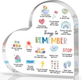 Things I Can Control Mental Health Decor, Acrylic Heart Gifts Mindfulness Decor for Therapy Office , School Counselor Sign Therapist Office Art Decorations for Therapist Office Living Room Bedroom