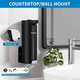Aunmaon automatic touchless soap dispenser, adjustable volume, long battery life, black, kitchen and bathroom