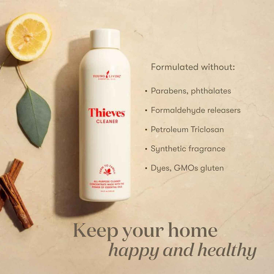 Young Living thieves household cleaner plant-based multi-surface solution essential oils 14.4 oz