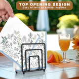 Modern Metal Black Napkin Holder for Kitchen Dining Tables and Countertops