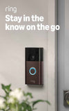 Ring Battery Doorbell (Venetian Bronze, 2nd Gen) - Home Security with Head-to-Toe Video and Motion Detection