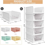 Multifunctional Stackable Closet Storage Baskets, 5 Pack, Waterproof, Foldable & Space-Saving