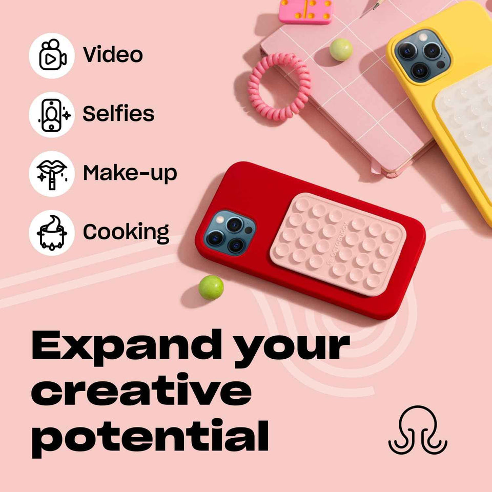 octobuddy-classic-silicone-suction-phone-case-adhesive-mount-hands-free-strong-grip-holder-for-selfies-and-videos-compatible-with-iphone-and-android-in-chalk-pink-2-25-x-3-25