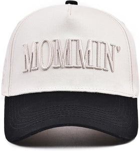 Womens Trucker Hat - with Mommin Embroidery Ponytail Fit - Mothers Day Great Gifts for Mom Wife Stepmom