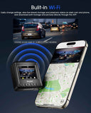 Avylet 2K WiFi dash cam with APP, External GPS, 1.5" IPS screen, WDR night vision, 24H parking monitor, loop recording, and G-sensor for cars
