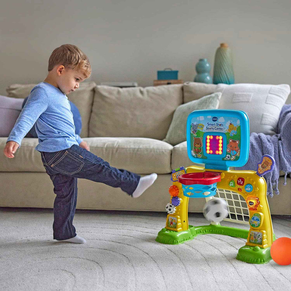 vtech smart shots sports center yellow frustration free packaging toddler learning toy