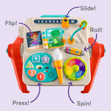 Fisher-Price Laugh & Learn 4-in-1 Activity Table & Art Easel for ages 6+ months with multilanguage support