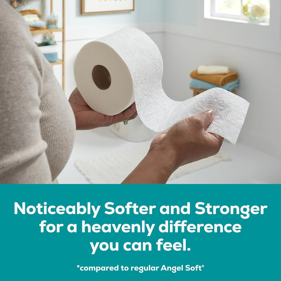 Angel Soft Ultra Toilet Paper, 6 Mega Rolls = 24 Regular Rolls, 2 Ply Toilet Tissue