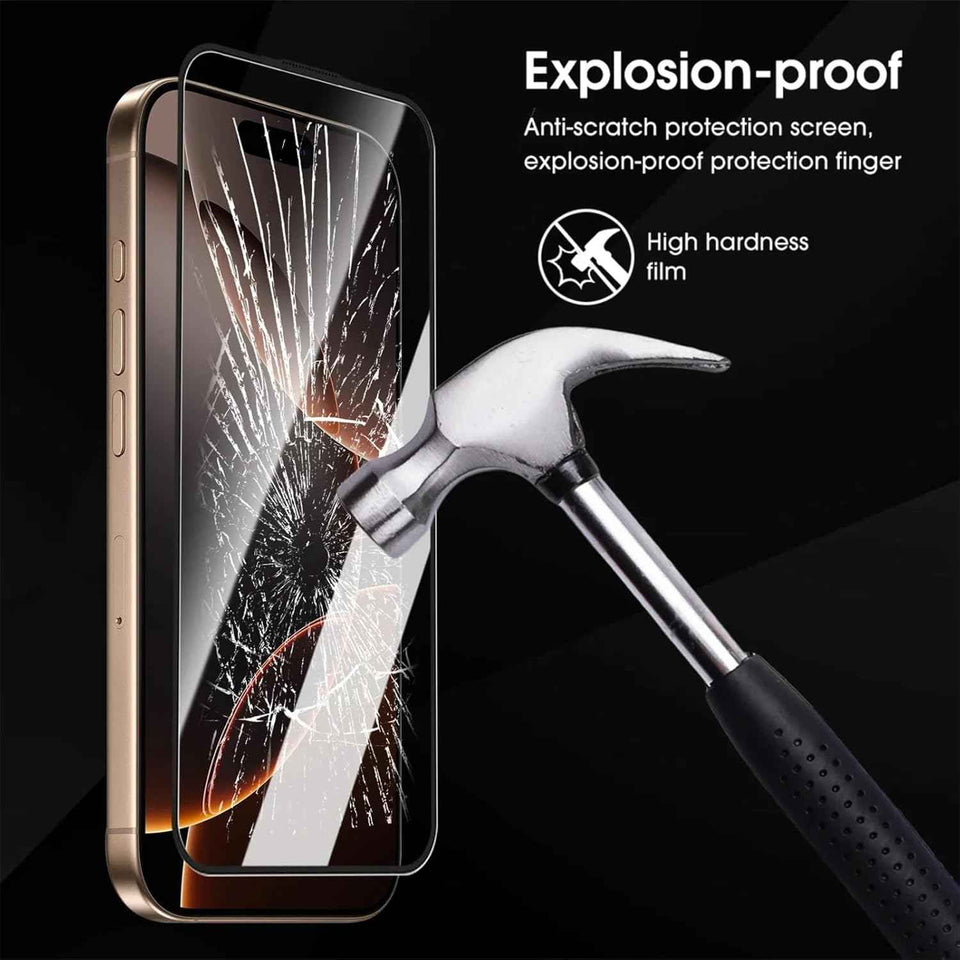 tempered glass screen protector for iPhone 17 with Auto-Alignment Kit, 9H, Shatterproof, HD Clear, Case Friendly