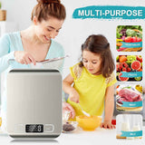 Food Scale, 11lb Kitchen Scale with 6 Units Tare Function & LCD Display, 0.05oz/1g Stainless Steel Digital Food Scale Grams and Ounces for Baking, Cooking, Dieting and Meal Prep (Batteries Included)