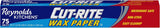 Reynolds Cut-Rite Wax Paper, 75 Square Foot Roll, Non-Stick, Microwave Safe, Versatile Kitchen Tool