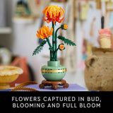 lego botanicals chrysanthemum building set for adults artificial flower dinner table centerpieces and decoration