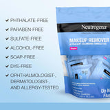 Neutrogena daily makeup remover wipes, 20 count, single face cleansing towelettes, alcohol-free, 100% plant-based