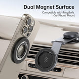 SYNCWIRE Magnetic Phone Ring Holder for MagSafe, 360° Rotation Cell Phone Grip Stand Finger Ring Kickstand Two-Sided Magnet Compatible with iPhone 17 Pro Max 16 15 14 13 12 MagSafe Accessories
